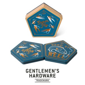 Set of 4 Ceramic Coasters - Fishing GEN662  